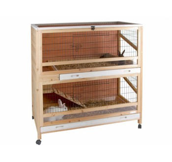 Klec pro králíky a hlodavce KERBL INDOOR DELUXE - dvoupatrová