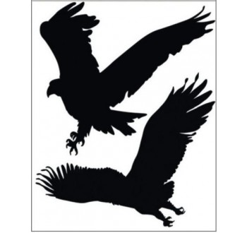Siluety dravce - samolepící, typ 22