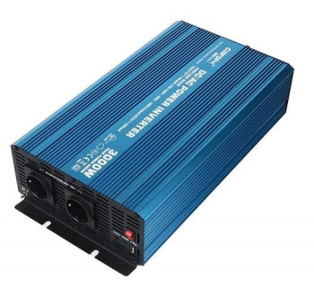 Měnič napětí Carspa P3000U-24, 24V/230V+USB, 3000W, čistá sinusovka