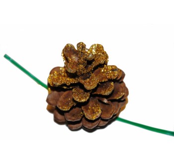 Borovicové šišky zlaté - balení 10 ks