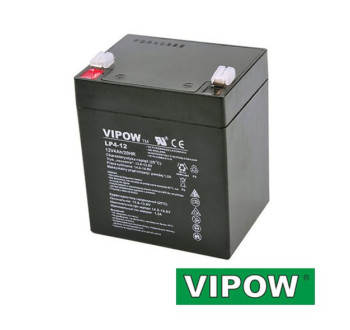 Baterie olověná 12V/ 4Ah VIPOW bezúdržbový akumulátor