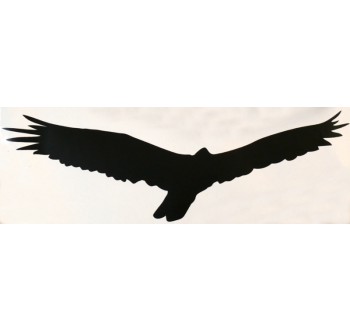 HARMONY silueta dravec černá  -  samolepící fólie  - 340 mm