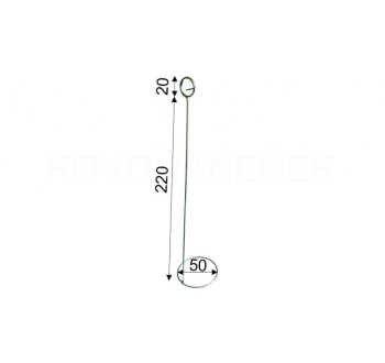 DRŽÁK CENOVKY K172 - STOJÁNEK 220 mm