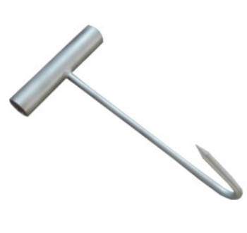 Hák manipulační s trubkou, nerez 8x260 mm