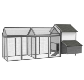 Kurník pro slepice PAWHUT D51-130V01GY