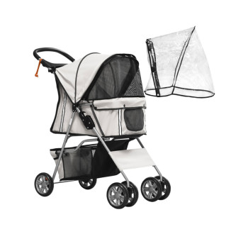 Kočárek pro psy PAWHUT D00-058V01GY, šedý