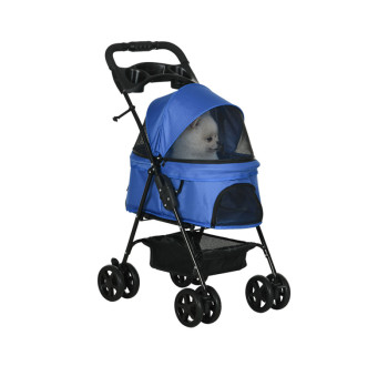 Kočárek pro psy PAWHUT D00-127BU, modrý