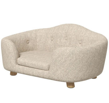 Pohovka pro psy PAWHUT D04-196CW, krémově bílá, 70x47x30 cm