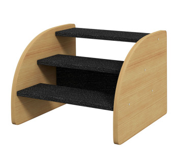 Schůdky pro psy a kočky PAWHUT D06-185V00AK, černé, 38,5x38,5x30 cm