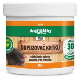 Odpuzovač krtků AGROBIO Atak 30ks