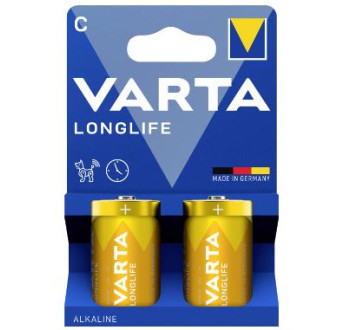 Varta VARTA Longlife C Blister 2 baterie malé mono C alkalicko-manganová 1.5 V 2 ks