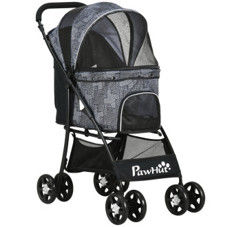 Kočárek pro psy PAWHUT D00-165V00MX, černý