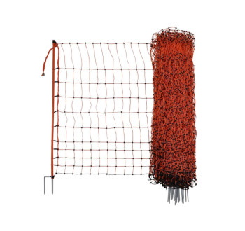 Vodivá síť pro drůbež KERBL 292271 106 cm x 15 m / 2 hroty, oranžová