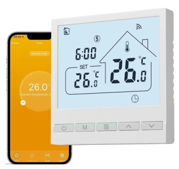 WIFI Termostat programovatelný týdenní HT047W-IE 16A s vnitřním a venkovním čidlem