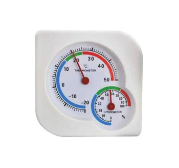 Analogový teploměr a vlhkoměr WS-A7 bílý