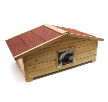 Zateplená bouda - kočičí domeček, 99 x 52 x 41.5 cm - Micka L