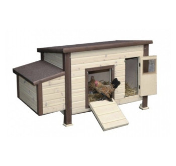 Vyhřívaný dřevěný kurník MALAGA, 1460 x 740 x 820 MM
