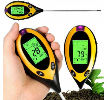 Půdní pH metr, vlkoměr, teploměr a luxmetr ST-02