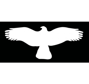 HARMONY  orel - bílá silueta dravce (samolepící fólie  - 325 mm)