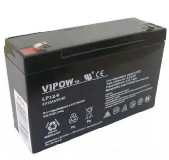 Baterie olověná 6V 12Ah VIPOW