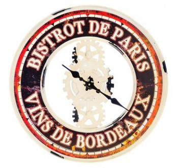 Hodiny BISTROT DE PARIS kovové 39 cm