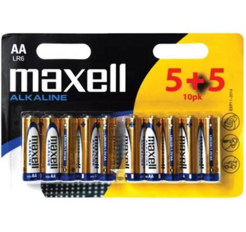 Baterie AA (R6) alkalická MAXELL (blistr 10ks)