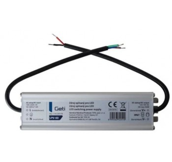 Zdroj spínaný pro LED 12V/ 60W Geti LPV-60