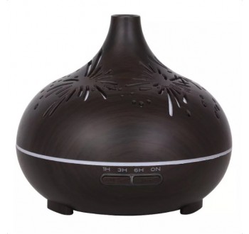 Hütermann A12 aroma difuzér 500ml Tmavé dřevo - ultrazvukový, 7 LED barev