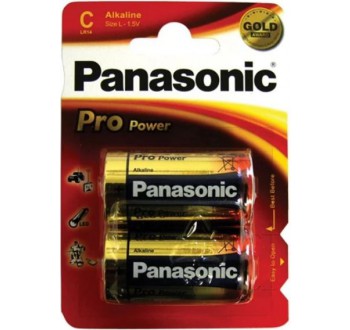 Baterie C (R14) alkalická PANASONIC Pro Power LR14 (blistr 2ks)