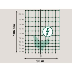 Vodivá síť pro drůbež KERBL 106 cm x 25 m / 2 hroty