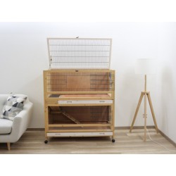 Klec pro králíky a hlodavce KERBL INDOOR DELUXE - dvoupatrová