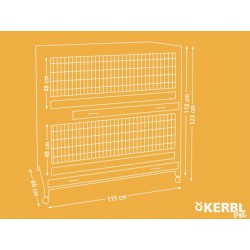 Klec pro králíky a hlodavce KERBL INDOOR DELUXE - dvoupatrová