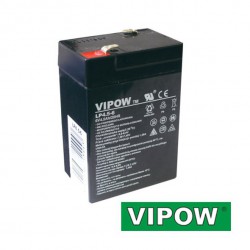 Baterie olověná 6V/ 4.5Ah VIPOW bezúdržbový akumulátor (4,2Ah)