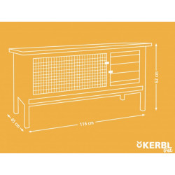 Králíkárna KERBL ALFRÉD - kotec pro králíky a morčata
