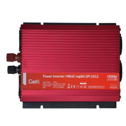 Měnič napětí GETI GPI 1012 12V/230V 1000W USB