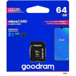 Karta paměťová GOODRAM micro SD 64 GB s adaptérem