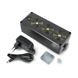 Vodotěsný, bezdrátový, ultrazvukový odpuzovač na kuny, myši a potkany VIANO ODA-2 KING, až 3000 m2, rozsah 120°