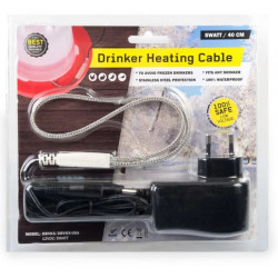 Vyhřívací topný kabel 12 V / 12W s adaptérem, nerezové opletení (20216)