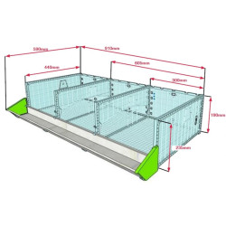 Klec pro křepelky CIMUKA BYK-03-3K
