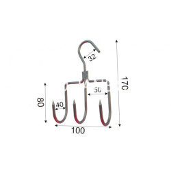 Trojhák na maso 170X100X5 mm (nerez)