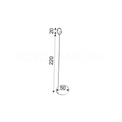 DRŽÁK CENOVKY K172 - STOJÁNEK 220 mm