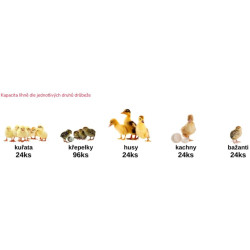 Líheň na vejce RIVER SYSTEMS ET 24 AUTOMATIC - s dolíhní drůbeže