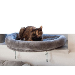 Pelíšek pro kočky na parapet KERBL 55x35x10 cm, šedý