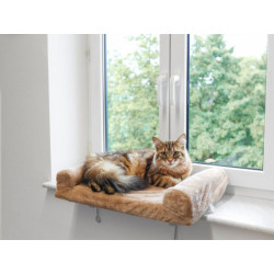 Pelíšek pro kočky, lehátko na parapet KERBL 56x36x7cm, béžové