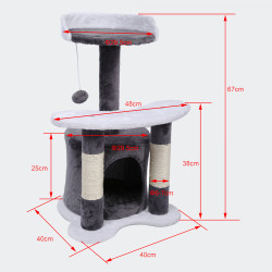 Kočičí škrabadlo BELLA F1 - Šedo-bílé