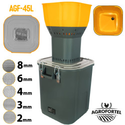 AGROFORTEL Elektrický šrotovník na obilí AGF-45 | 1,3 kW, 45 litrů