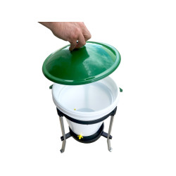 Kbelíková napáječka pro slepice, drůbež RIVER SYSTEMS RIVUS 141/03 - 17l, plastová s niply