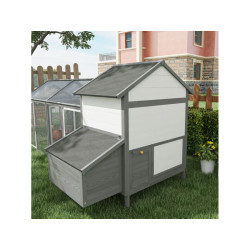 Kurník pro slepice PAWHUT D51-130V01GY