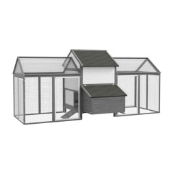 Kurník pro slepice PAWHUT D51-130V01GY