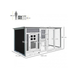 Kurník pro slepice PAWHUT D51-104